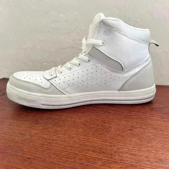 Airwalk Safety Mens Arena Mid Composite Toe Work Shoe White Grey Aw6452 Size 13 - Picture 6 of 11